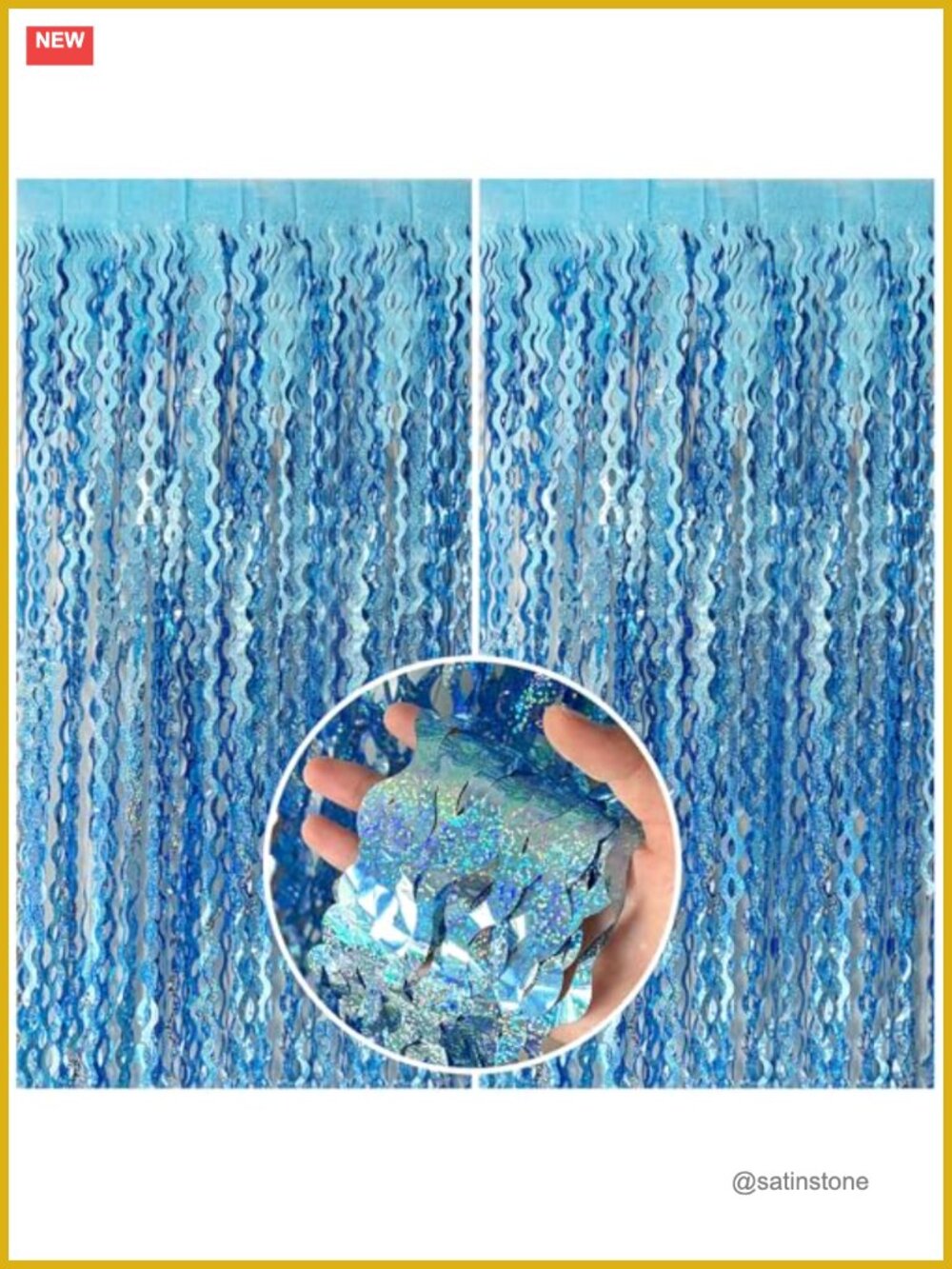 Tinsel Foil Fringe Curtains Wavy Backdrop Party Decorations Photo Booth Props